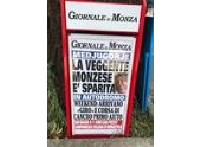 Il Giornale di Monza annuncia la sparizione di Marija Il Giornale di Monza annuncia la sparizione di Marija